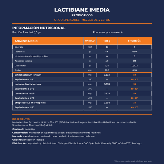 Lactibiane Imedia 4 sticks