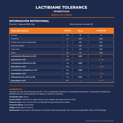 Lactibiane Tolerance 30 Cap.