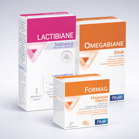 Pack Plus 40 Lactibiane Tolerance + Formag Magnesio Marino + Omegabiane DHA
